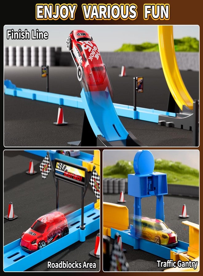 PEADUCK Slot Car Games Race Cars Toys for Boys Kids Age 5-7, Toy Cars Track Set with 4 Slot Cars, Loops and Circular Track, Slot Car Race Track Sets for 3 4 5 6 7 8+ Year Old Boy Girl Birthday Gifts - Image 4